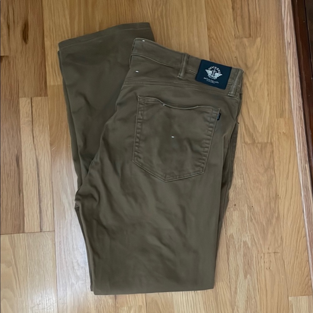 Brown Pants with Logo Patch